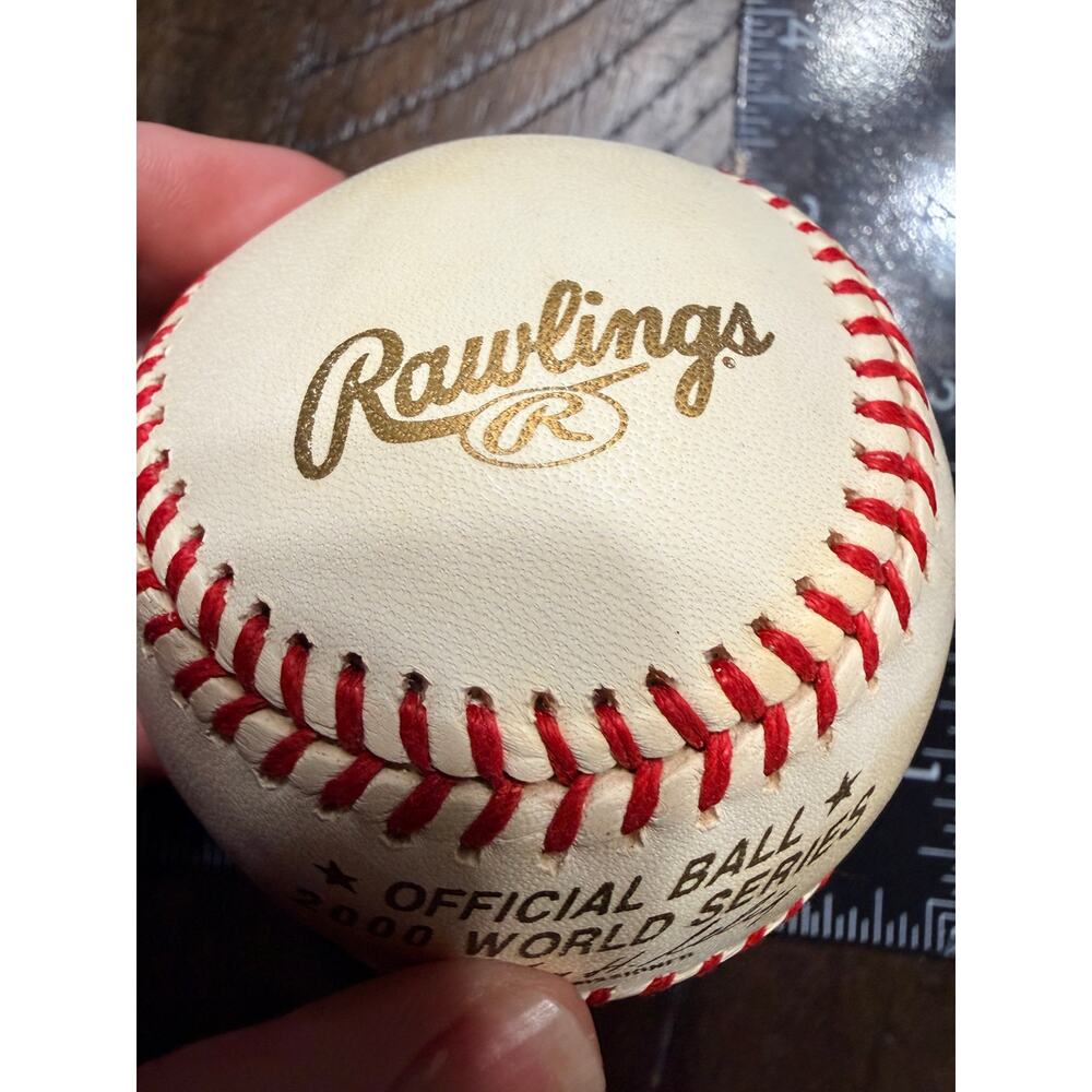 Rawlings Official 2000 World Series Baseball Yankees Mets Subway Series Selig - Picture 13 of 16